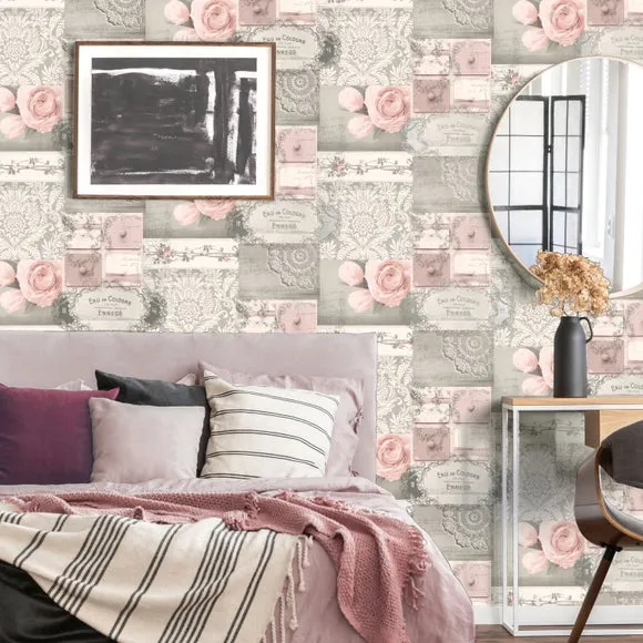 Decoupage Wallpaper - Blush, Paper image