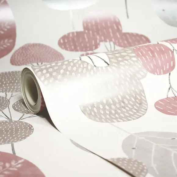 Forest Design Wallpaper - Blush, Textured