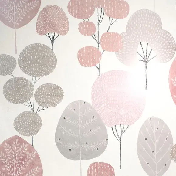 Forest Design Wallpaper - Blush, Textured