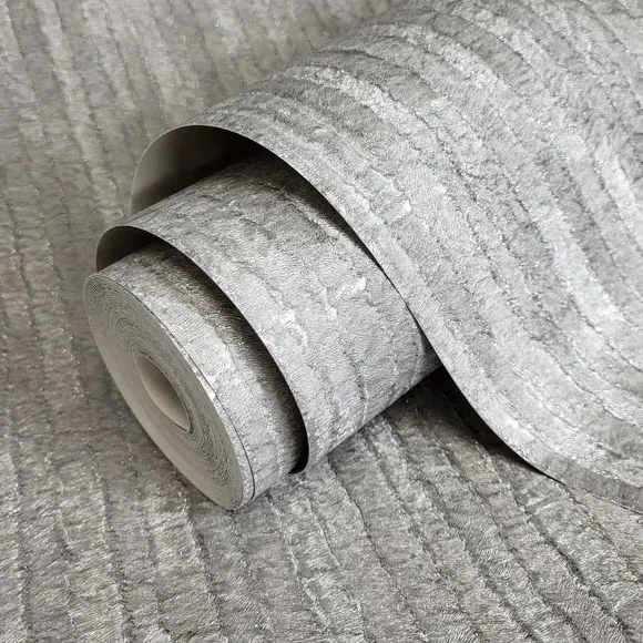 Leather Texture Wallpaper - Dark Grey, Vinyl