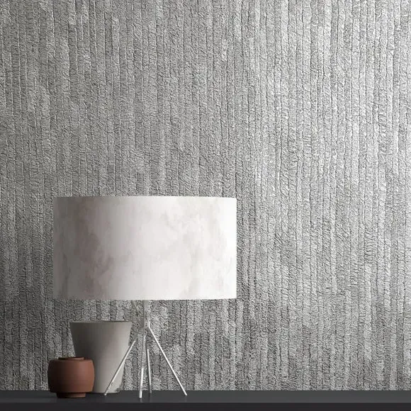 Leather Texture Wallpaper - Dark Grey, Vinyl
