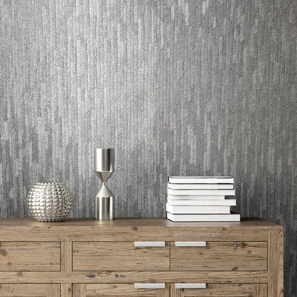 Leather Texture Wallpaper - Dark Grey, Vinyl image