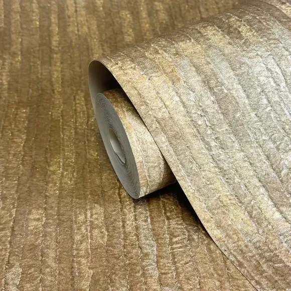 Leather Texture Wallpaper - Gold, Vinyl