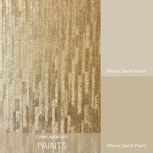 Leather Texture Wallpaper - Gold, Vinyl