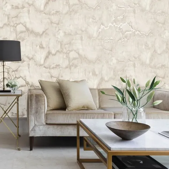 Marble Pattern Wallpaper - Gold, Metallic image