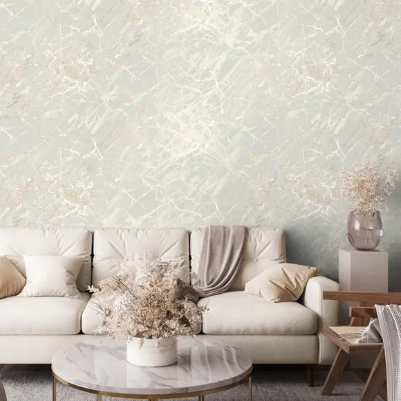 Tactile Wallpaper with Marble Design - Natural image