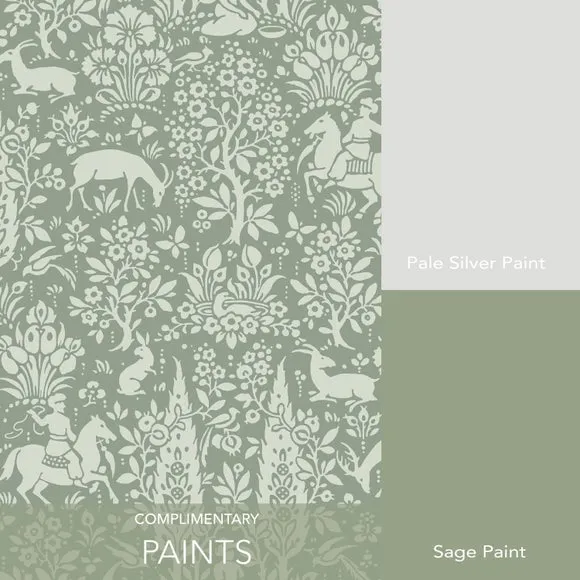 Woodland Wallpaper with Matt Finish - Green