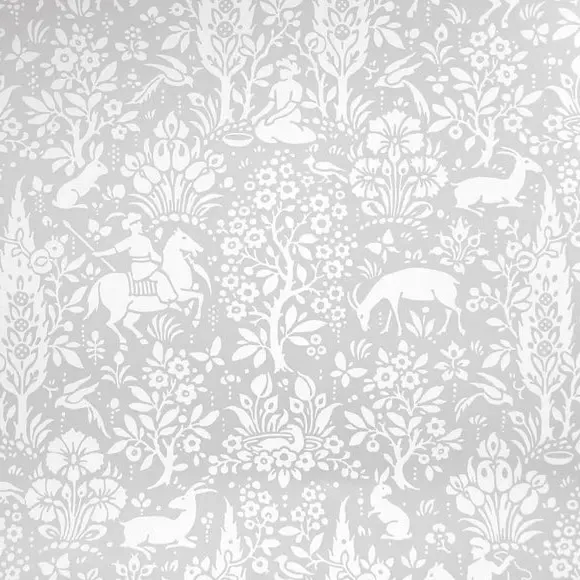 Woodland Wallpaper with Matt Finish - Grey