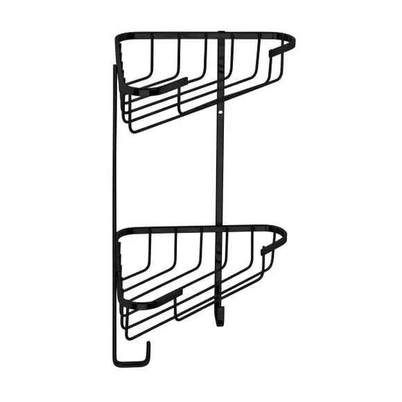 2-Tier Corner Caddy with Wall Mount - Black image