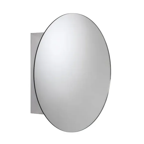 Circular Cabinet with Mirror - Steel