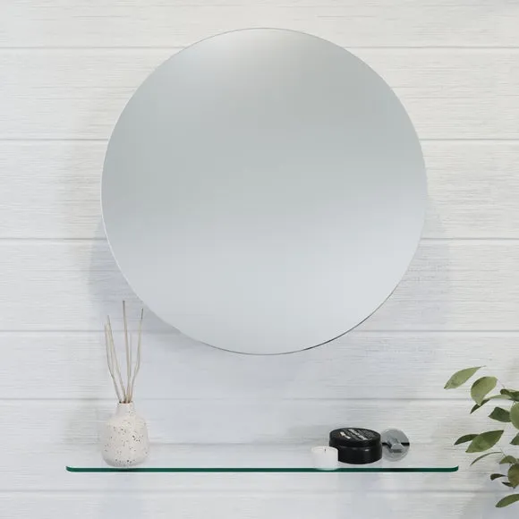 Circular Cabinet with Mirror - Steel image
