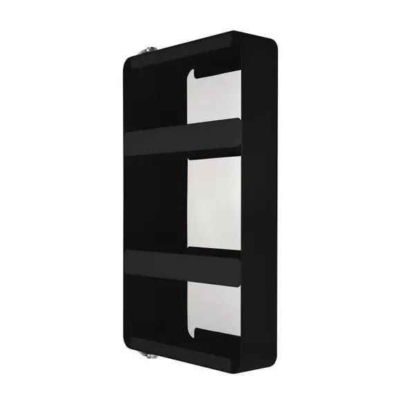 Compact Wall Cabinet with Mirror - Black, Metal