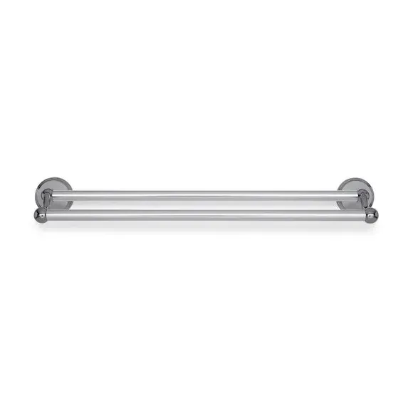 Double Towel Rail - Silver, Zinc Alloy