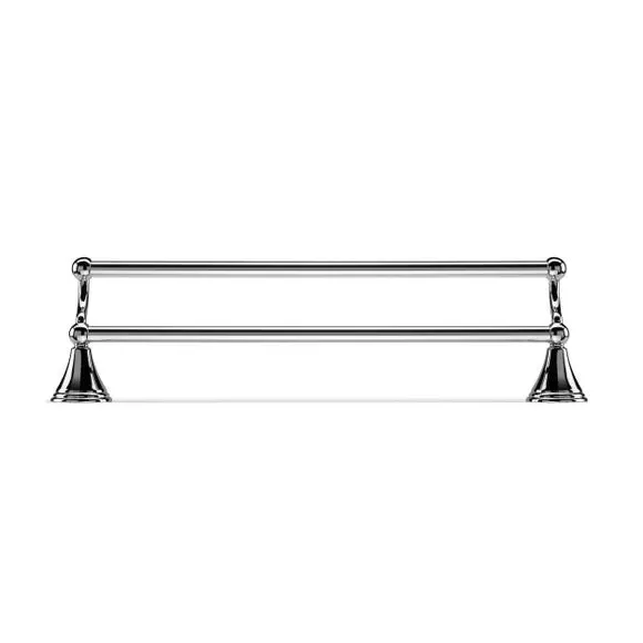 Double Towel Rail - Silver, Zinc Alloy