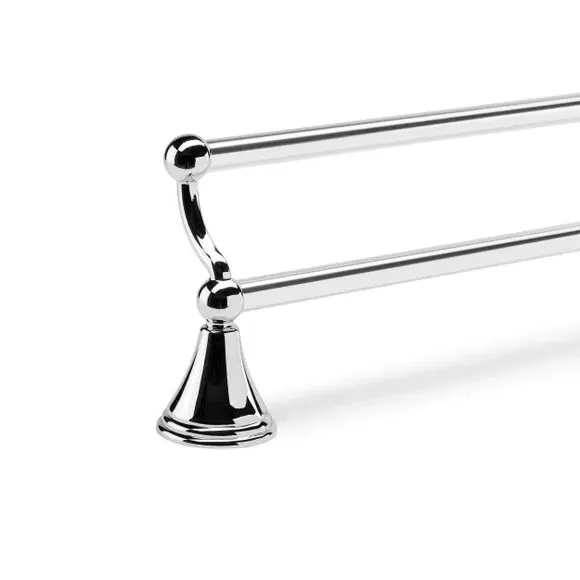 Double Towel Rail - Silver, Zinc Alloy