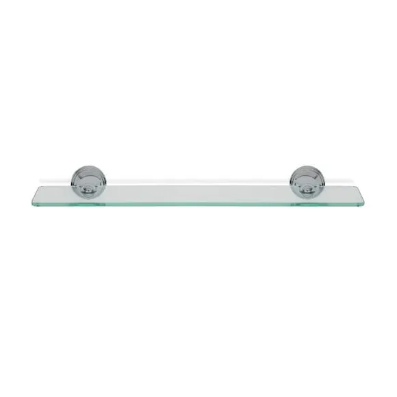 Glass Bathroom Shelf - Silver, Zinc Alloy