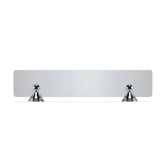 Glass Bathroom Shelf - Silver, Zinc Alloy