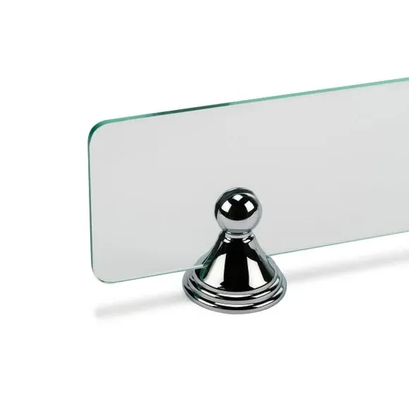 Glass Bathroom Shelf - Silver, Zinc Alloy