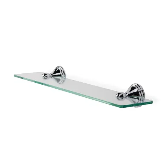 Glass Bathroom Shelf - Silver, Zinc Alloy image