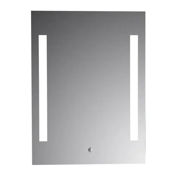 Illuminated Mirror with LED Strips - Steel image