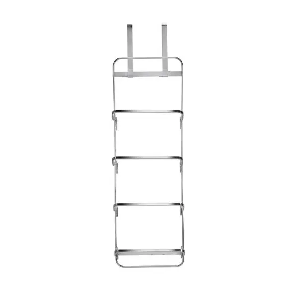 Over Door Towel Rack - Silver, Chrome Steel