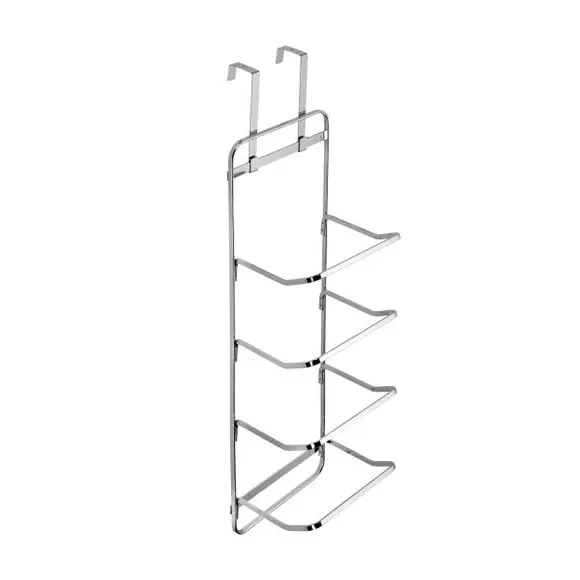 Over Door Towel Rack - Silver, Chrome Steel