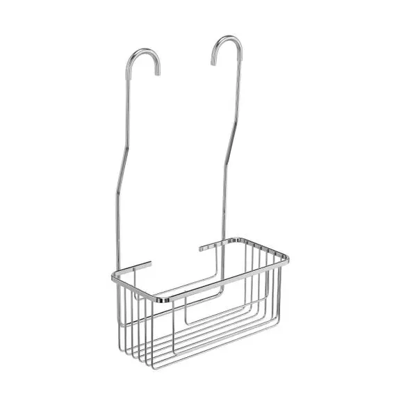 Over Shower Caddy with Hook - Silver, Steel image