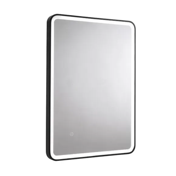 Rectangle LED Wall Mirror - Black, Steel