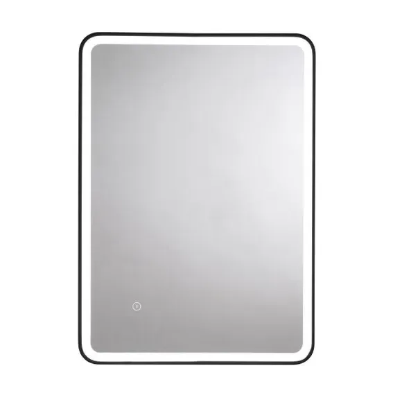 Rectangle LED Wall Mirror - Black, Steel