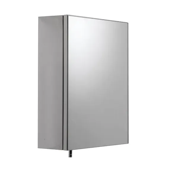 Single Door Cabinet with Mirror - Steel