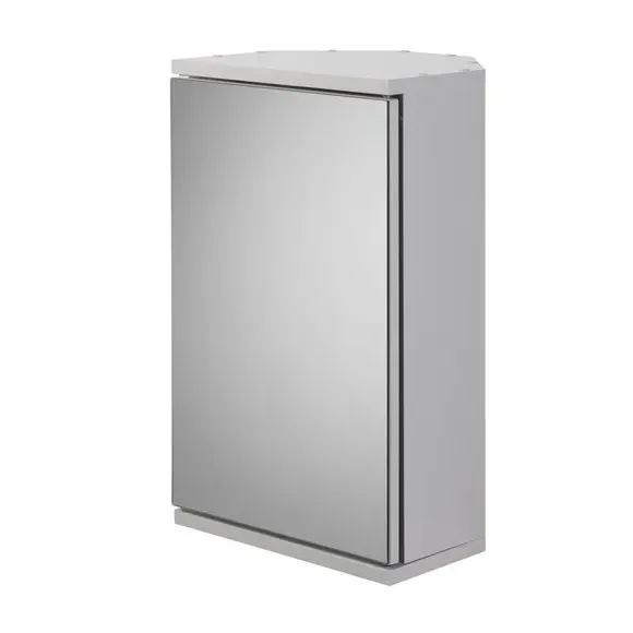 Single Door Corner Cabinet - White, MDF
