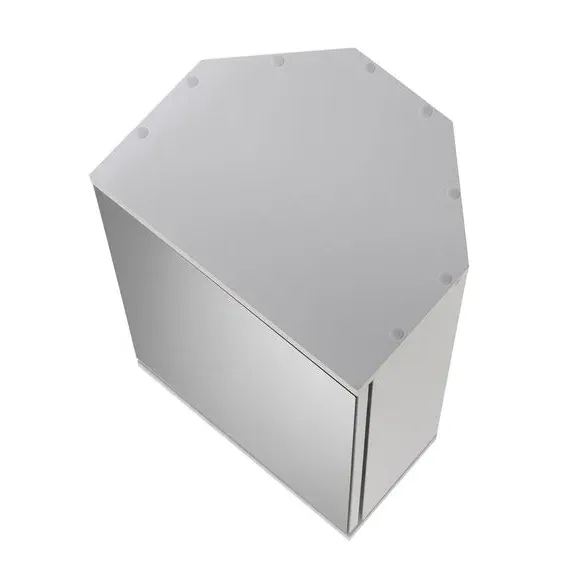 Single Door Corner Cabinet - White, MDF