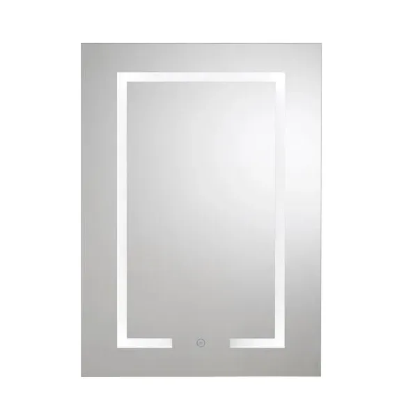 Single Door LED Cabinet - Silver, Metal