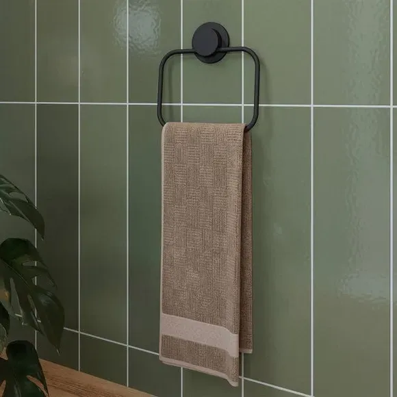Stick-n-Lock Towel Rail - Black