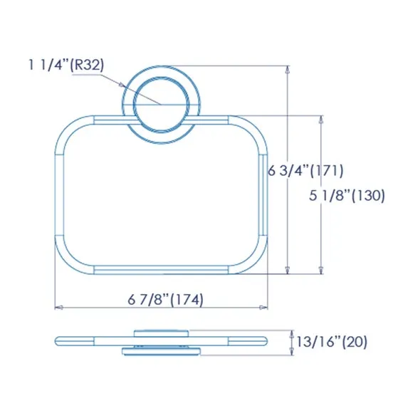 Stick-n-Lock Towel Rail - Silver