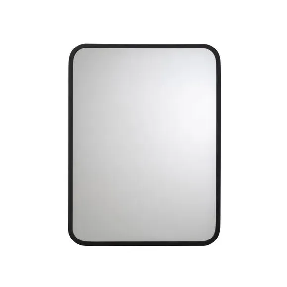 Wall Cabinet with Mirror - Black, Metal