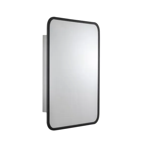 Wall Cabinet with Mirror - Black, Metal