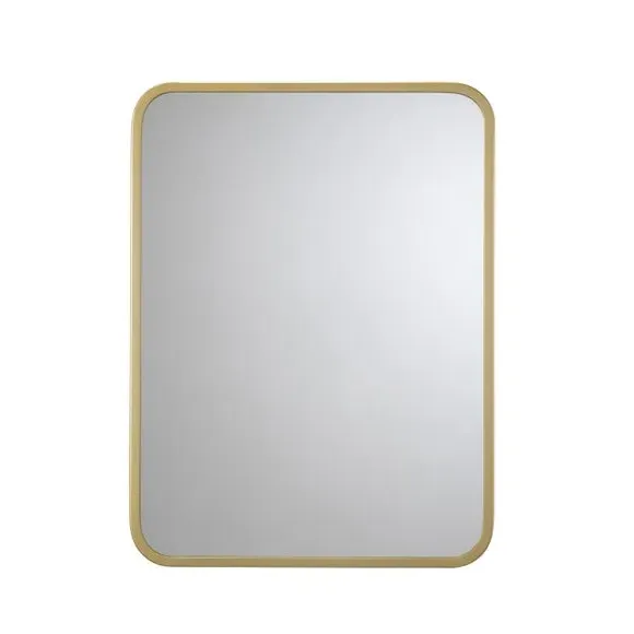 Wall Cabinet with Mirror - Brass, Metal