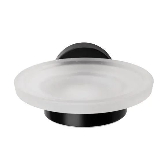 Wall-Mount Soap Dish & Holder - Black, Zinc