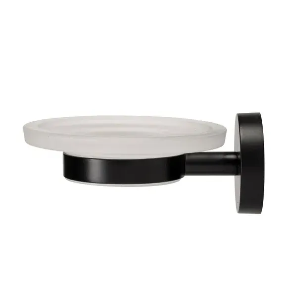 Wall-Mount Soap Dish & Holder - Black, Zinc