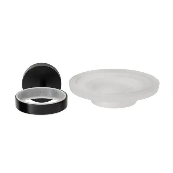 Wall-Mount Soap Dish & Holder - Black, Zinc