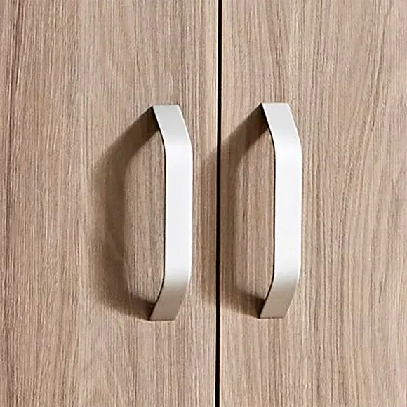 2-Door Wardrobe with Shelf - White, Ash