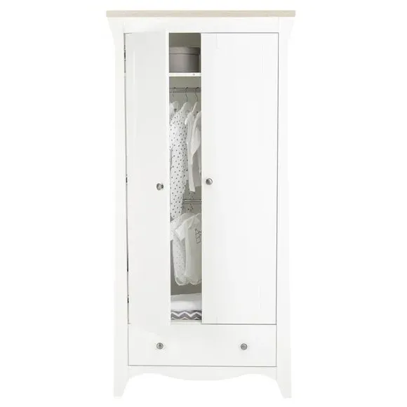 2-Door Wardrobe with Storage - Ash
