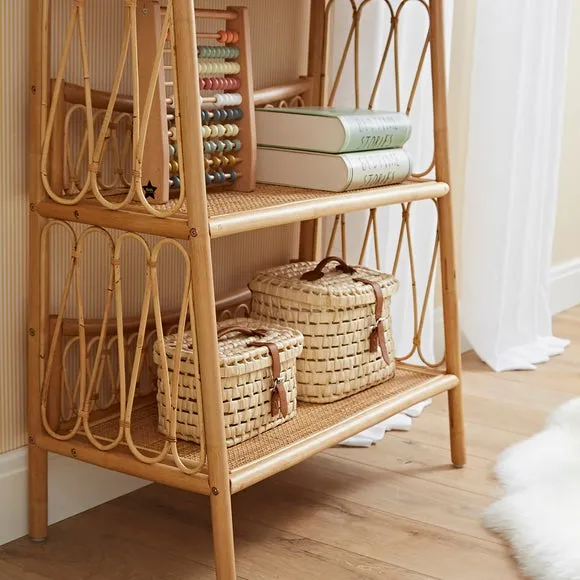 3-Shelf Bookcase - Natural, Rattan