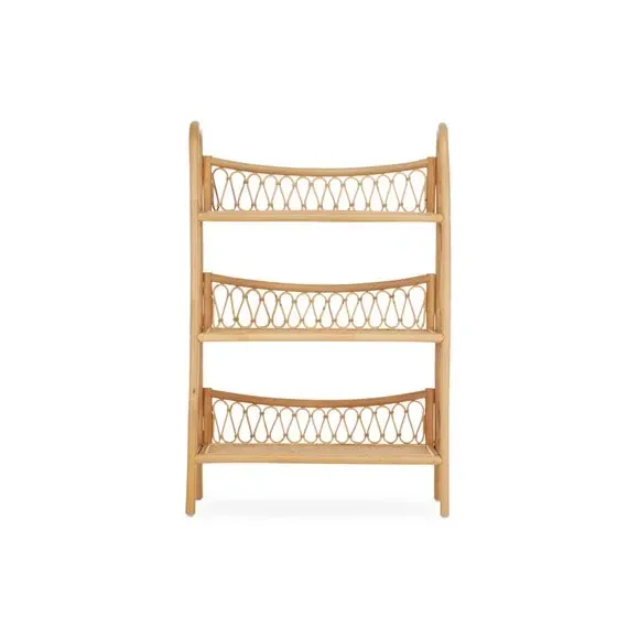 3-Shelf Bookcase - Natural, Rattan