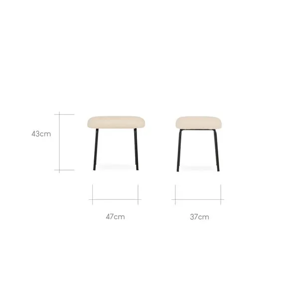 Rocker Chair with Stool Set - Light Beige, Boucle