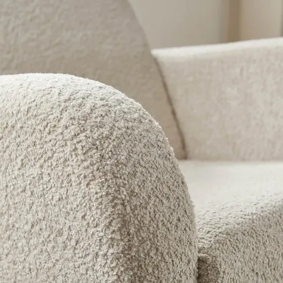 Rocking Nursing Chair - Mushroom, Boucle