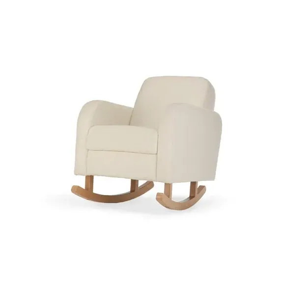Rocking Nursing Chair - White, Boucle