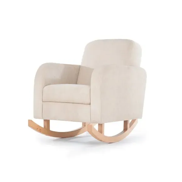 Rocking Nursing Chair with Motion - Beige, Fabric
