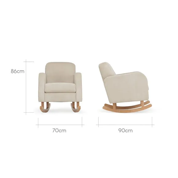 Rocking Nursing Chair with Motion - Beige, Fabric